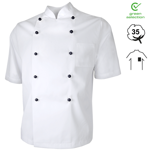 Clemens -  Men's chef's jacket 1/2 sleeved