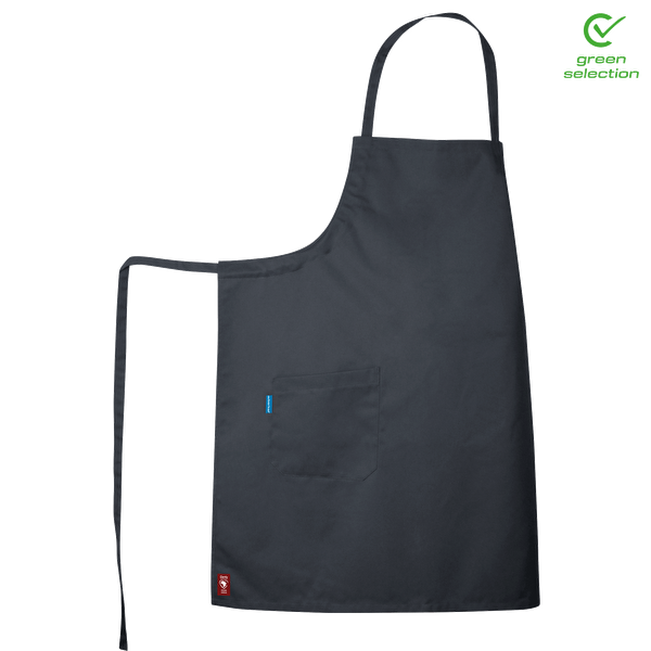 Bib apron with drawstring neck strap